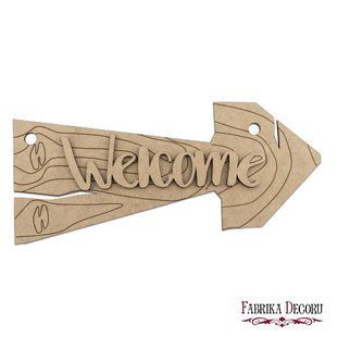 Заготовка для декорирования Welcome №122, 13х30 см, МДФ, Fabrika Decoru