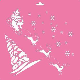 Трафарет многоразовый Дед Мороз, №165, XL, 30х30 см, Fabrika Decoru