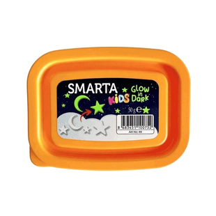 Пластика самозастывающая, белая Glow in Dark, 50 г, Smarta