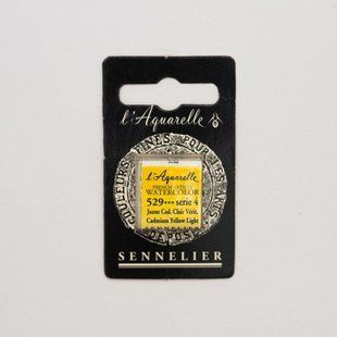 Акварельная краска Sennelier, полукювета, S4, Кадмий жёлтый светлый, Cadmium Yellow Light