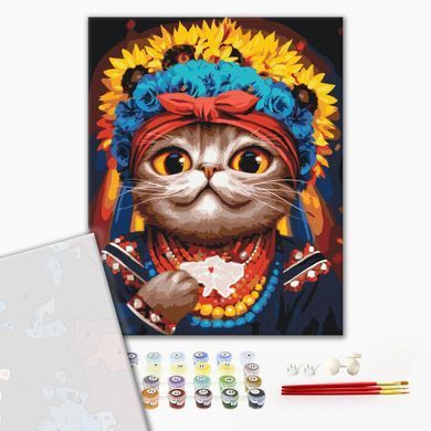Картина по номерам Кошка Авторка &copy;Марианна Пащук, 40х50 см, Brushme