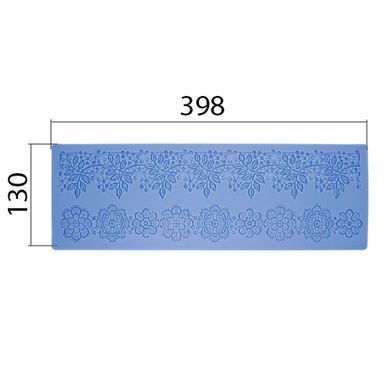 Силіконовий килимок №10, очні мережива, 13 x39.8 см, Fabrika Decoru