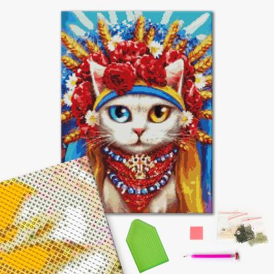 Алмазна мозаика Кошка украиночка ©Марианна Пащук, 40x50 см, Brushme