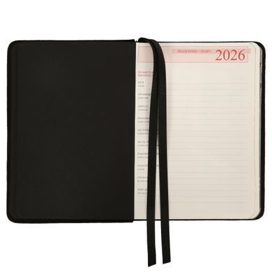 Щоденник датований 2026, А6, 352 сторінки, чорний, твердий, Luna, Leo Planner
