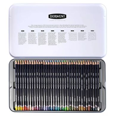 Набор цветных карандашей Studio, металлическая коробка, 36 штук, Derwent