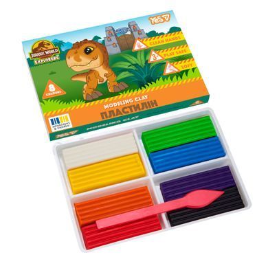 Пластилин Yes Jurassic World.Kids, 8 цветов, 160 г