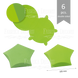 Набор картонных заготовок для упаковки подарков №002, Lime green-green, 7х1,5 см, 6 штук, Fabrika Decoru PM-FDPF-002-5-FD фото 1 с 8