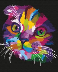 Картина по номерам Радужный котенок, 40х50 см, Brushme
