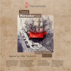 Альбом-склейка для акварели тонированная Toned 20х20 см, 200 г/м², 20 листов, бежевый, Hahnemuhle