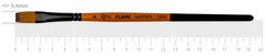 Пензель Flame 1368F, №6, cинтетика, плоский, коротка ручка, Rosa
