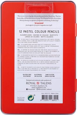 Набір кольорових олівців EXPRESSION PASTEL 12 штук, Bruynzeel