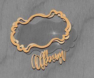 Заготовка для мега шейкера Фігурна рамка Альбом №3, 20x20 см, крафт, Fabrika Decoru