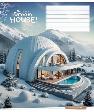Тетрадь ученическая Dream house А5, 12 листов в клетку, вододисперсионная обложка, Star
