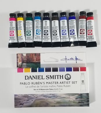 Набір акварельних фарб Daniel Smith в тубах 10 кольорів 5 мл Pablo Rubens Master