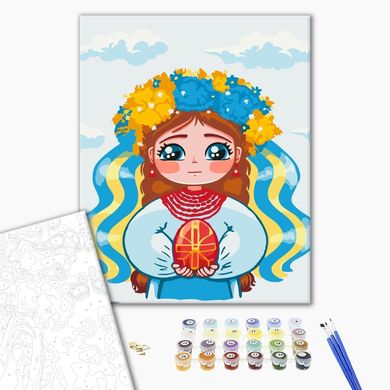 Картина по номерам Маленькая украиночка ©Ольга Бородай, 40x50 см, Brushme