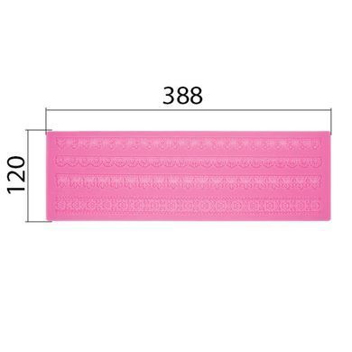Силіконовий килимок №11, очні бордюри міні, 12 x38,8 см, Fabrika Decoru