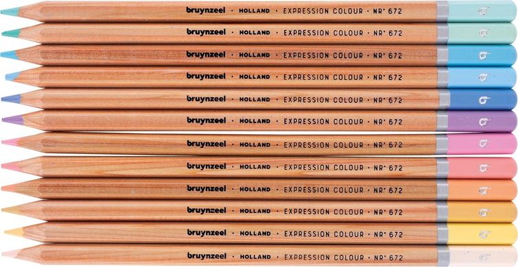 Набор цветных карандашей EXPRESSION PASTEL 12 штук, Bruynzeel