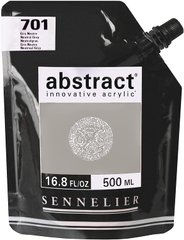 Краска акриловая Sennelier Abstract, Серый нейтральный №701, 500 мл, дой-пак