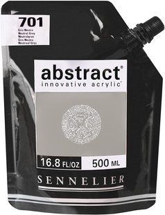 Фарба акрилова Sennelier Abstract, Сірий нейтральний №701, 500 мл, дой-пак
