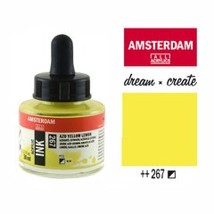 Туш акрилова AMSTERDAM INK (267) Жовтий лимонний, 30мл, Royal Talens