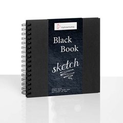 Альбом для малювання на спіралі Hahnemuhle Black Book 250 г/м², 23,5x23,5 см, 30 аркушів