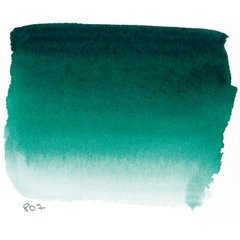 Краска акварельная L'Aquarelle Sennelier Зеленый ФЦ темный №807 S1, 10 мл, туба