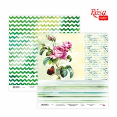 Бумага для скрапбукинга Floral Poem №15,30,48x30,48 см, 200г/м², двусторонняя, ROSA TALENT