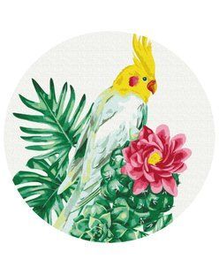 Картина за номерами Тропічний папуга, розмір M, 30 см, Brushme
