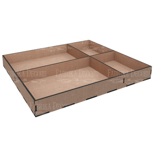 Мікс бокс-Органайзер на 4 комірки, 3,3х25x30 см, МДФ, Fabrika Decoru