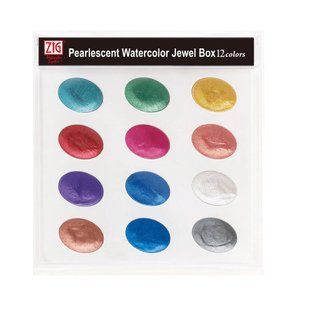 Набір акварелі Pearlescent Watercolor Palett 12 кольорів, Kuretake