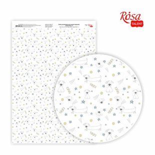 Бумага дизайнерская Sweet Boy №3, А4, 21x29,7 см, 250г/м&sup2;, односторонняя, глянцевая, ROSA TALENT