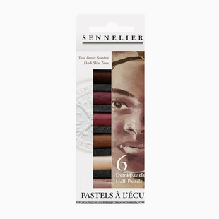 Набір сухої пастелі Sennelier Dark Skin Tones, 6 1/2 кольорів, картон