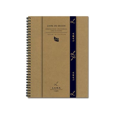 Скетчбук на спіралі Livre de Dessin Lana А5, 14,8х21 см, 150 г/м², 50 аркушів, Hahnemuhle