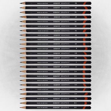 Набір графітних олівців Graphic Designer, металева коробка, 24 штуки, Derwent