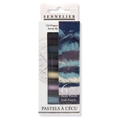 Набор сухой пастели Sennelier серия "A L'écu" Stormy Sky, 6 цветов, 1/2, картон