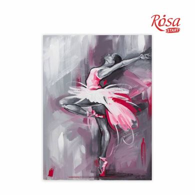 Холст на картоне с контуром, Балерина, 30x40 см, хлопок, акрил Rosa START
