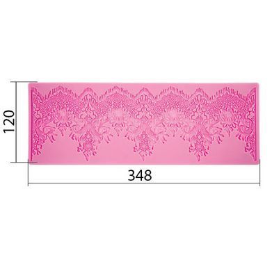 Силіконовий килимок №26, очне мереживо, 12 x34,8 см, Fabrika Decoru
