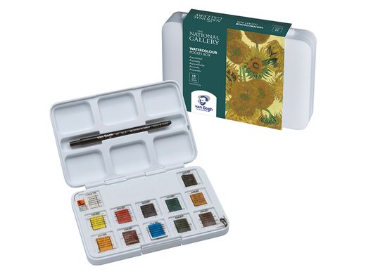 Набір акварельних фарб Van Gogh National Gallery Pocket Box, 12 кювет, Royal Talens