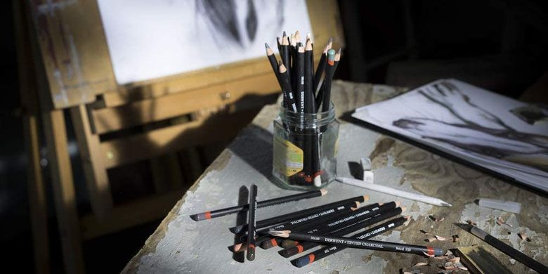 Набір вугільних олівців Tinted Charcoal, 6 штук, Derwent