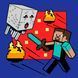 Картина по номерам Minecraft Стив и Гаст, 25х25 см, LED подсветка, Santi 4823091922749 фото 1 с 3