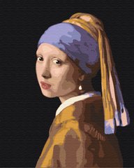 Картина по номерам Девушка с жемчужной серёжкой, Ян Вермеер, 40x50 см, Brushme
