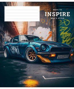 Зошит загальний Men's style, 36 аркушів у лінію, ВД обкладинка, Школярик