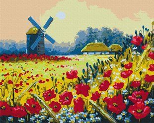 Картина за номерами Макове поле, 40x50 см, Brushme