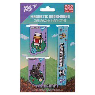 Набор закладок магнитных Minecraft.Spring, 3 штуки, Yes