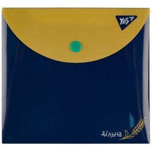 Папка-конверт Ukraine, B6, 14х15 см, пластиковая, на кнопке, Yes