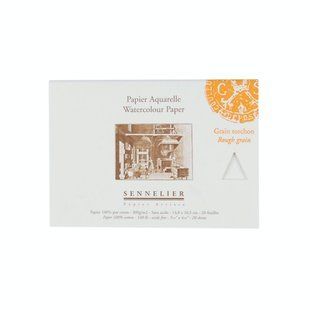 Склейка для акварелі Sennelier, 20 аркушів, крупне зерно, 300 г/м, 14,8x10,5 см
