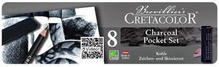 Набір вугілля Charcoal Pocket Set, 8 штук, металева коробка, Cretacolor