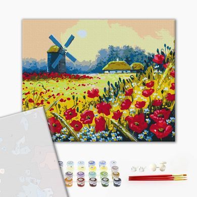 Картина за номерами Макове поле, 40x50 см, Brushme