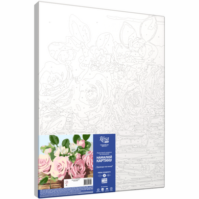 Картина за номерами Троянди на книзі, 35х45см, ROSA START