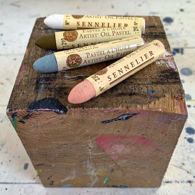 Набор масляной пастели Sennelier серия "A L'huile" Иридисцентные (Iridescent), блестящие, 12 цветов, картон